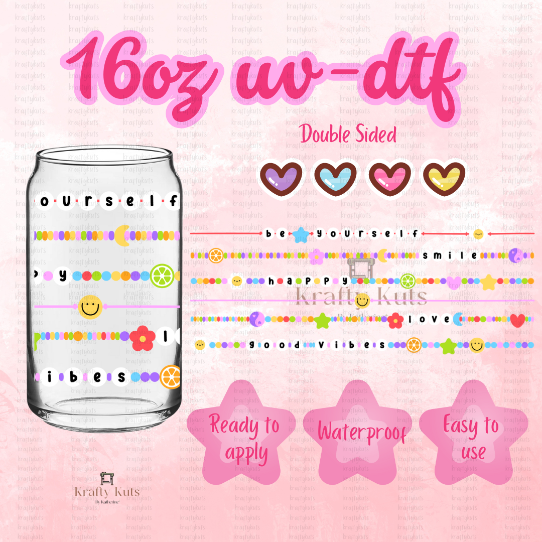 #119 UV-DTF 16oz Glass Can Wrap - Double Sided