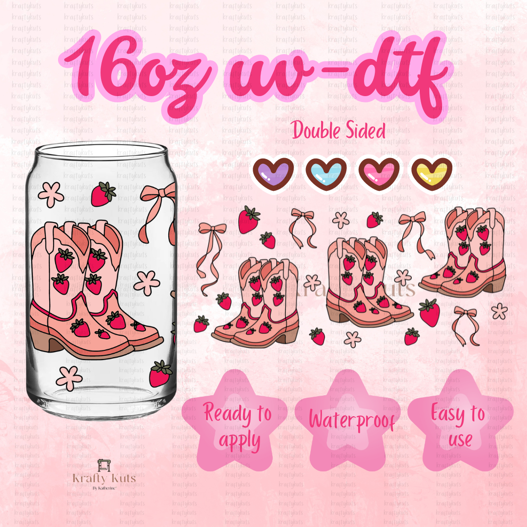 #074 UV-DTF 16oz Glass Can Wrap - Double Sided