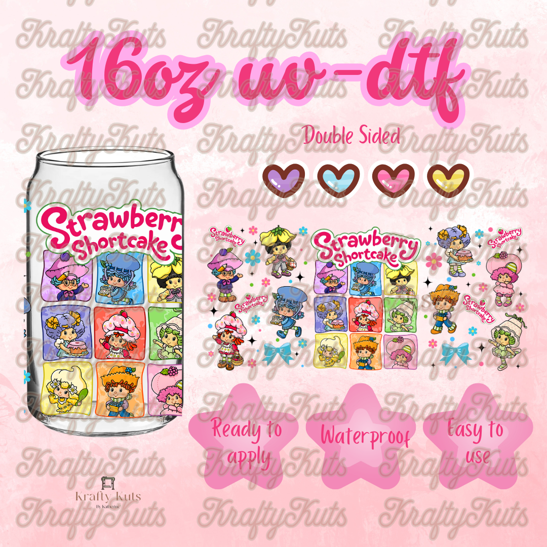 #431 UV-DTF 16oz Glass Can Wrap - Double Sided