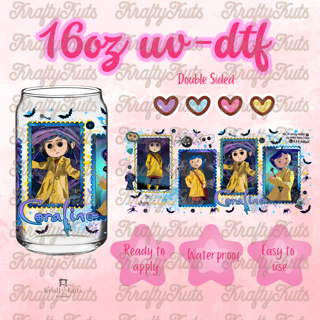 #498 UV-DTF 16oz Glass Wrap - Double sided