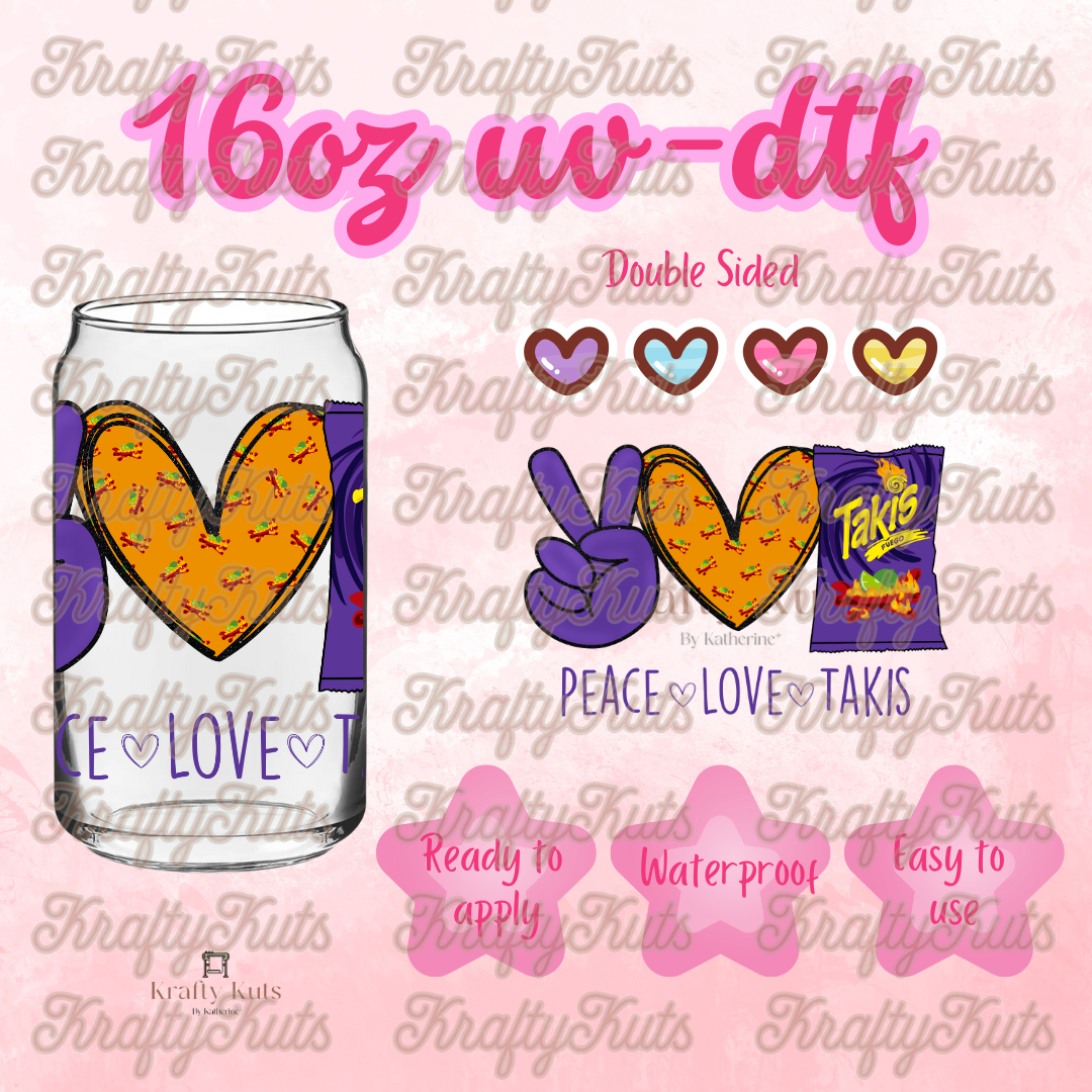#437 UV-DTF 16oz Glass Can Wrap - Double Sided