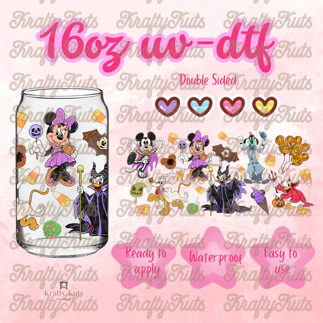 #438 UV-DTF 16oz Glass Can Wrap - Double Sided