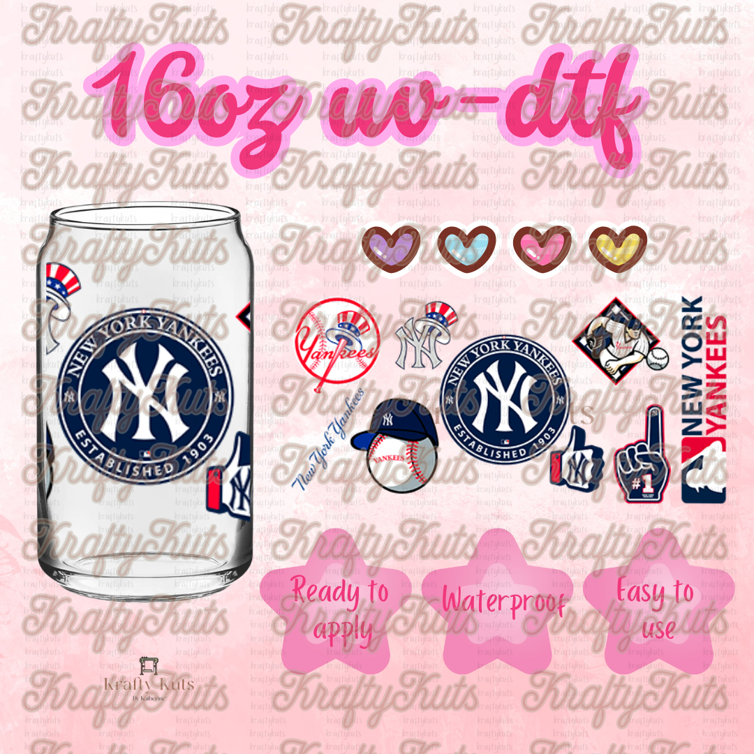 #251 UV-DTF 16oz Glass Wrap - Double Sided