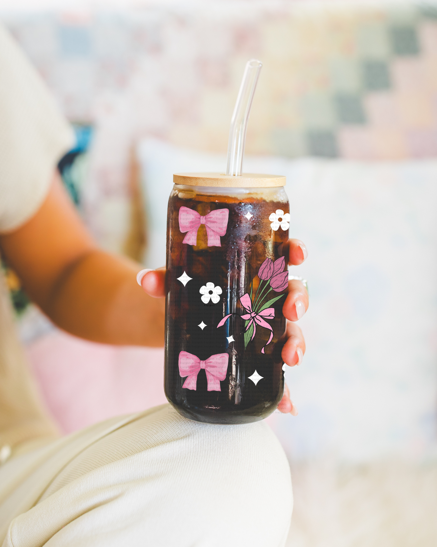 Coquette Bouquette 🎀✨ Glass Cup 16oz