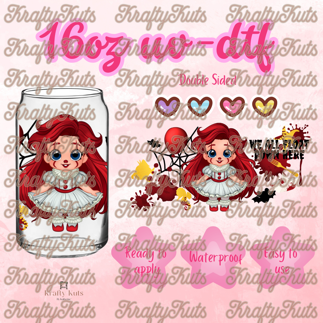 #386 UV-DTF 16oz Glass Wrap - Double Sided