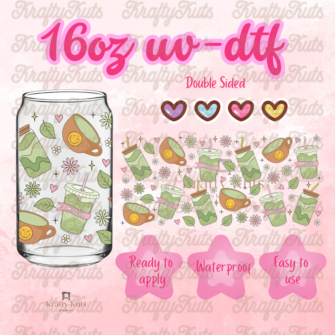 #149 UV-DTF 16oz Glass Can Wrap - Double Sided