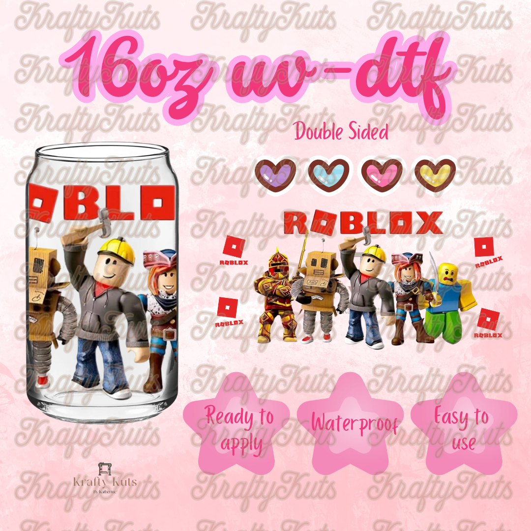 #554 UV-DTF 16oz Glass Wrap - Double sided