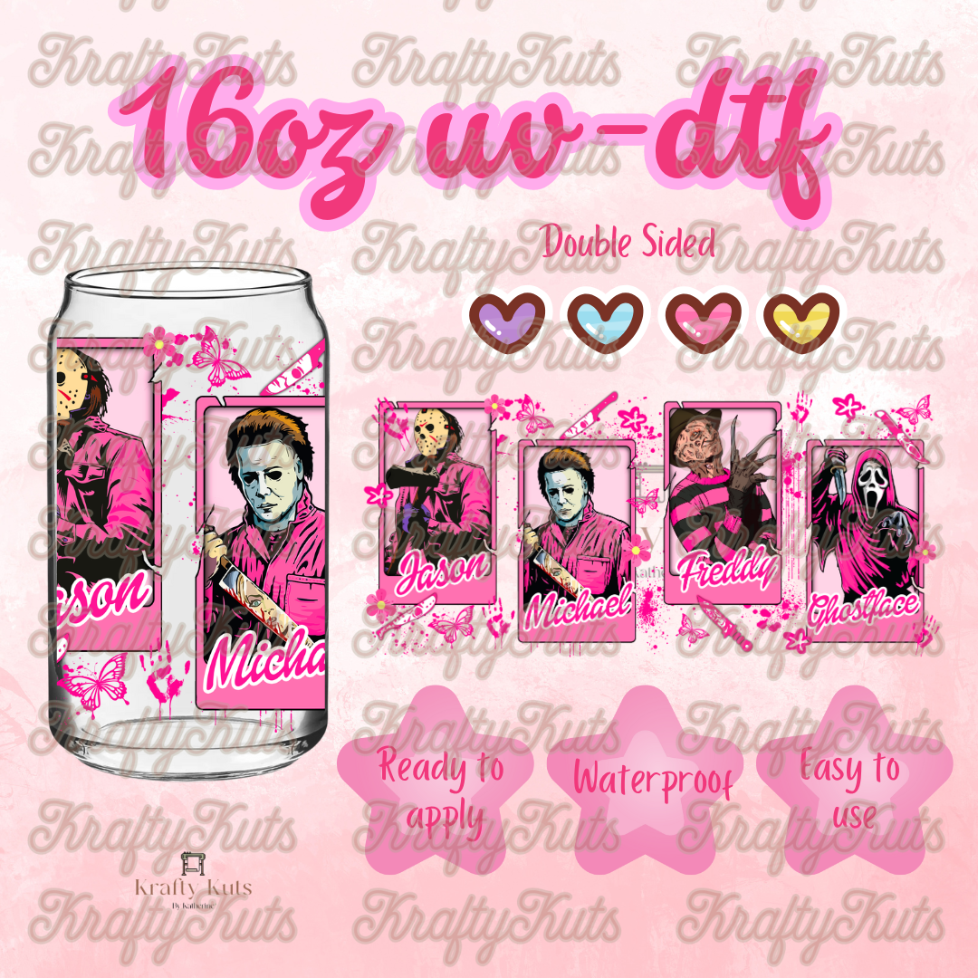 #442 UV-DTF 16oz Glass Can Wrap - Double Sided