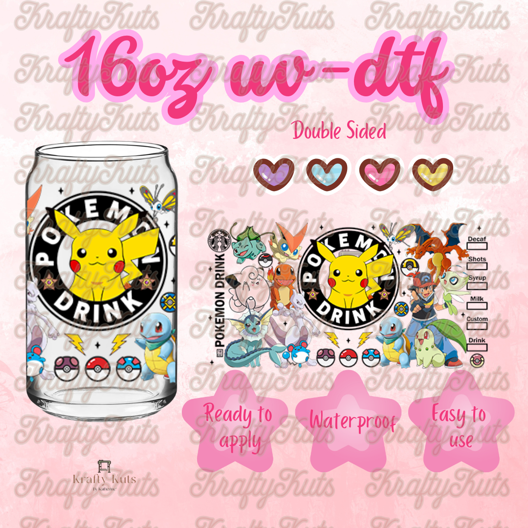 #572 UV-DTF 16oz Glass Wrap - Double sided