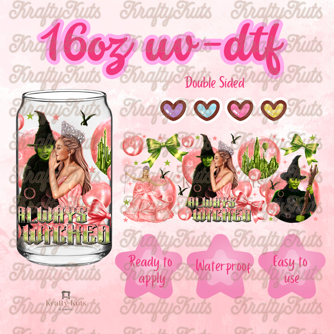 #606 UV-DTF 16oz Glass Wrap - Double sided