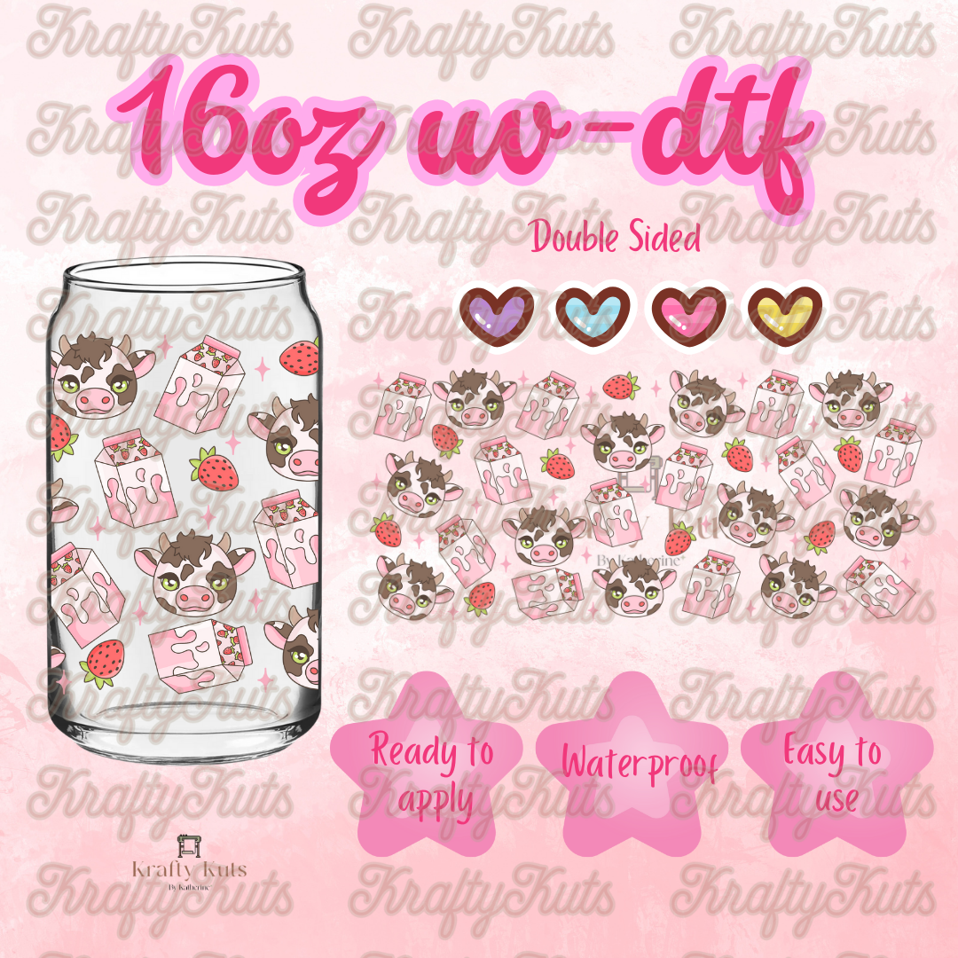 #196 UV-DTF 16oz Glass Wrap - Double Sided