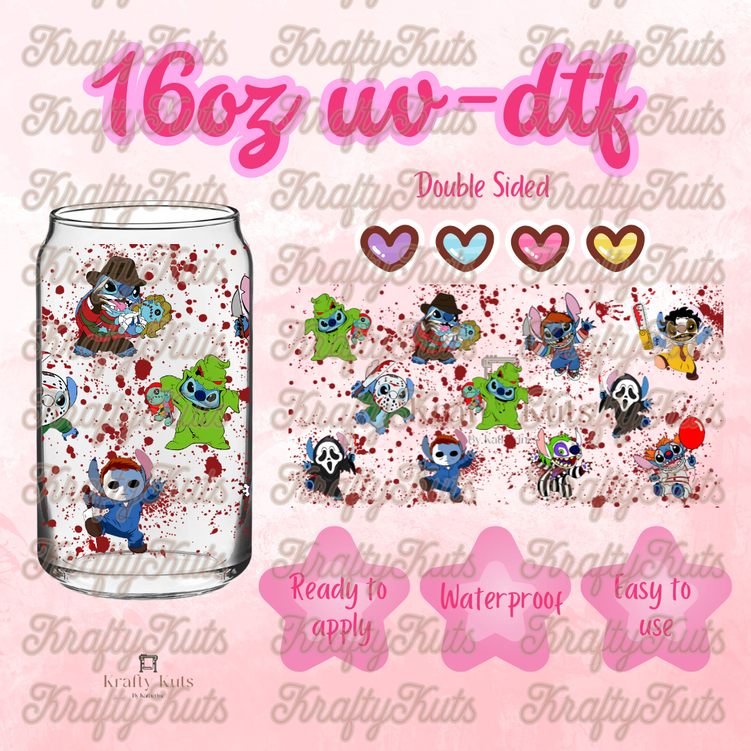 #447 UV-DTF 16oz Glass Can Wrap - Double Sided