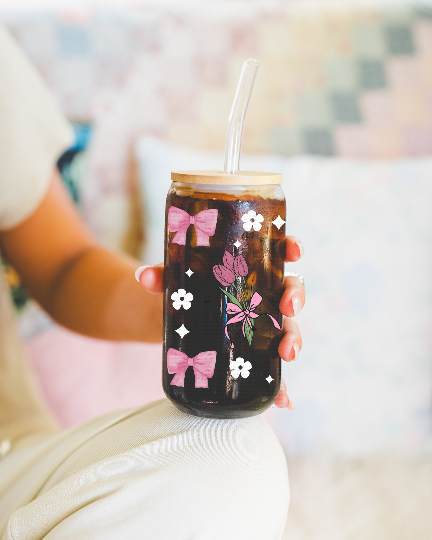 Coquette Bouquette 🎀✨ Glass Cup 16oz