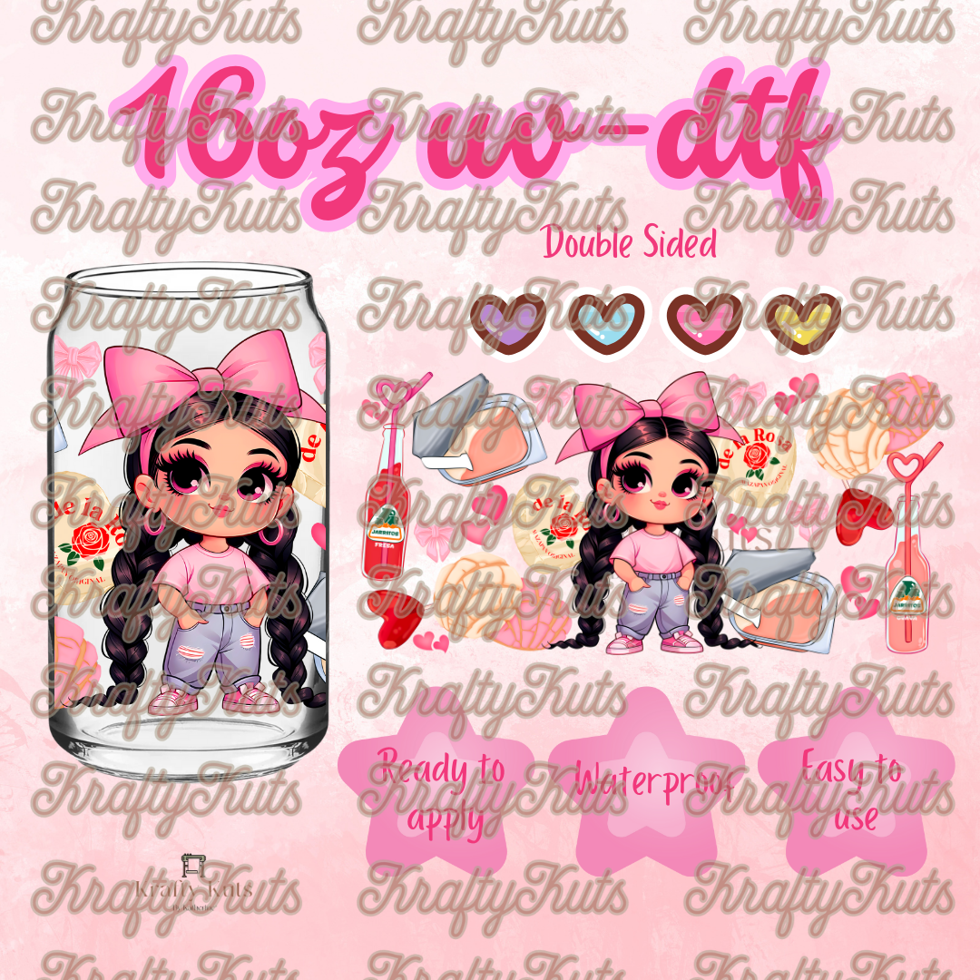#199 UV-DTF 16oz Glass Wrap - Double Sided