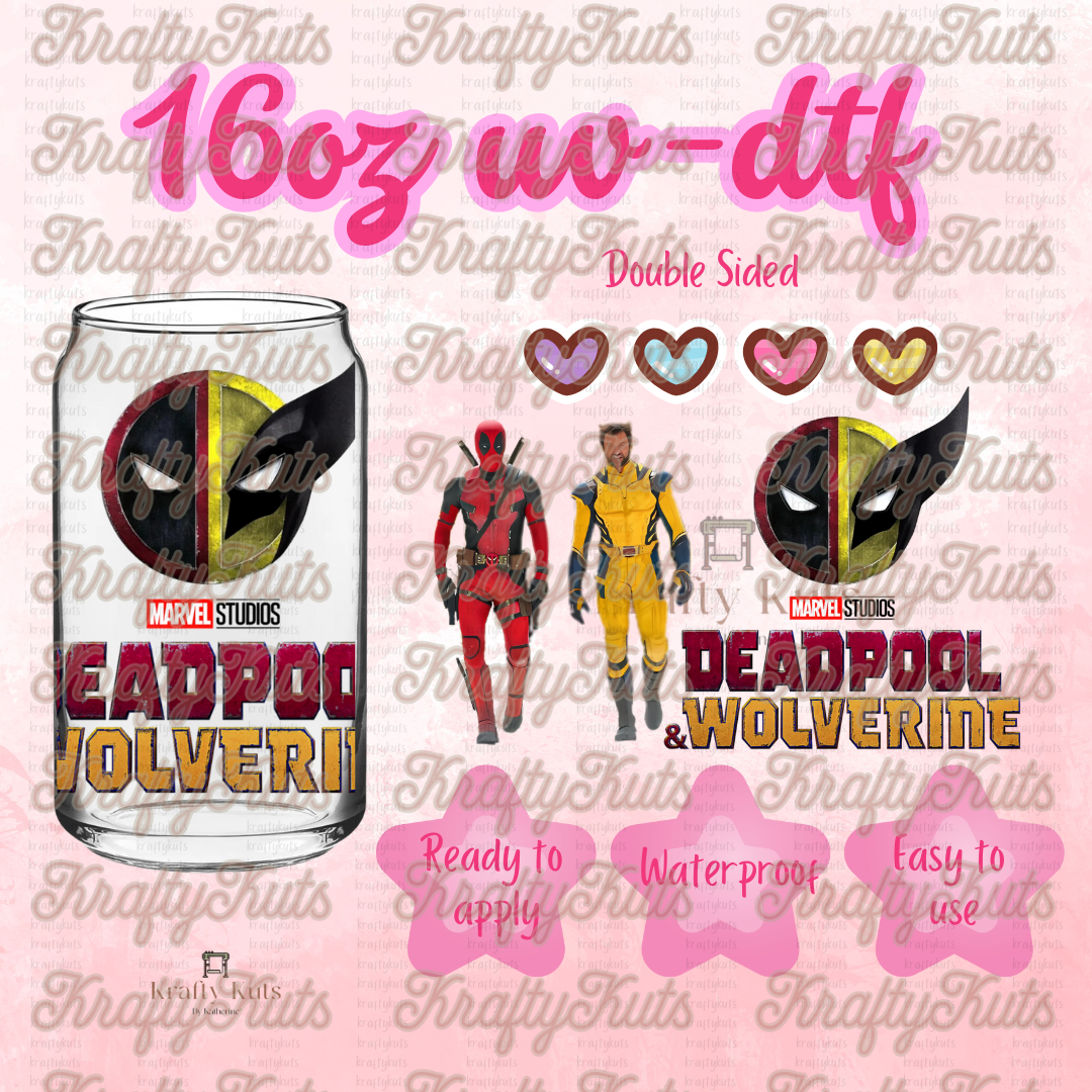 #307 UV-DTF 16oz Glass Wrap - Double Sided
