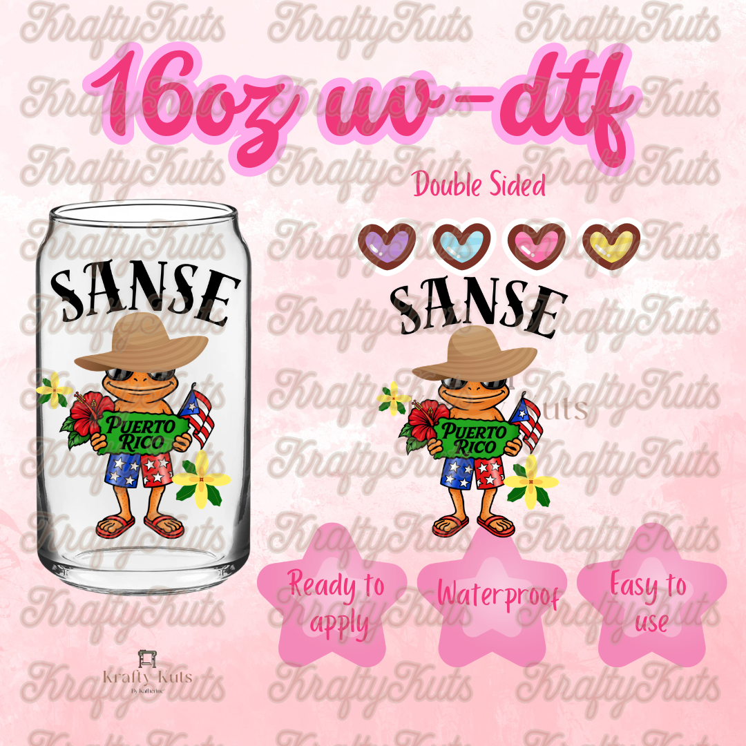 #626 UV-DTF 16oz Glass Wrap - Double sided