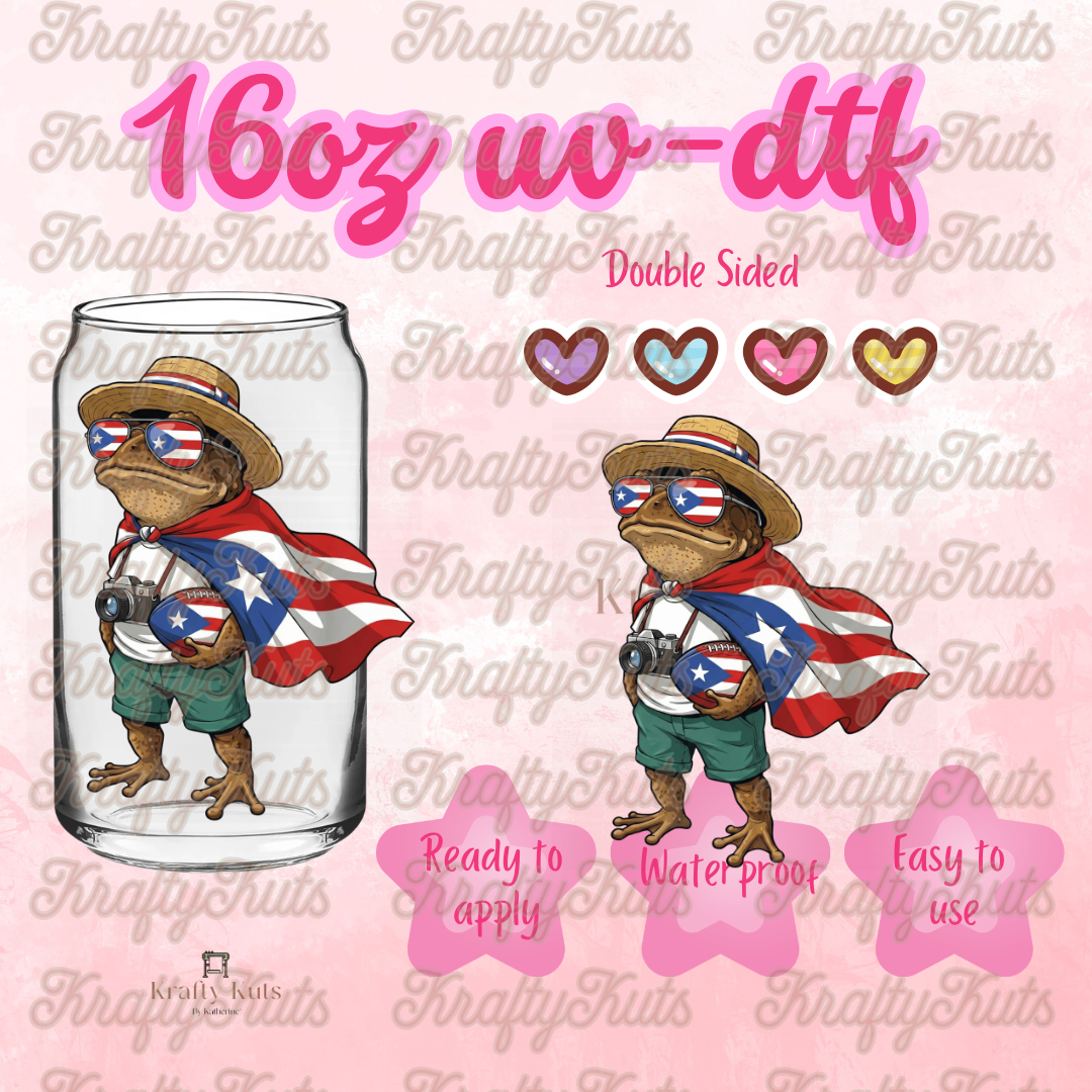 #631 UV-DTF 16oz Glass Wrap - Double sided