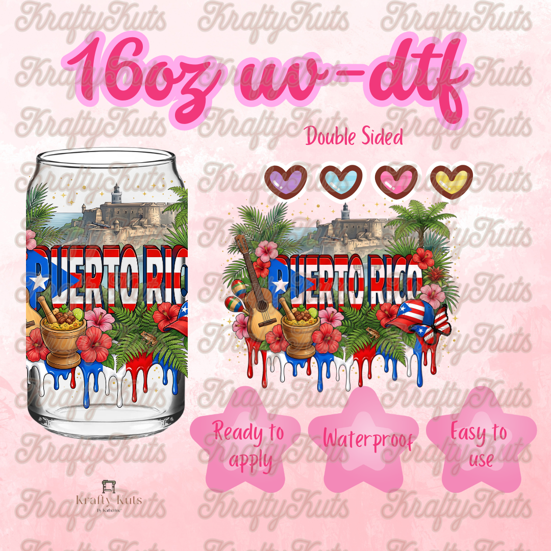 #639 UV-DTF 16oz Glass Wrap - Double sided