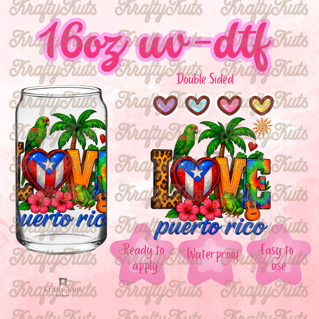#674 UV-DTF 16oz Glass Wrap - Double sided