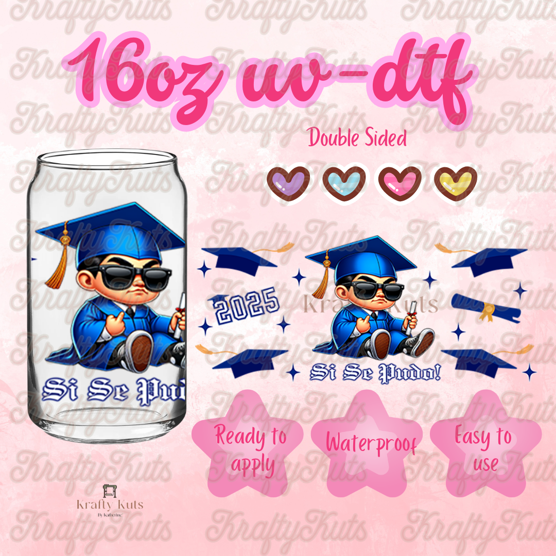 #691 UV-DTF 16oz Glass Wrap - Double sided