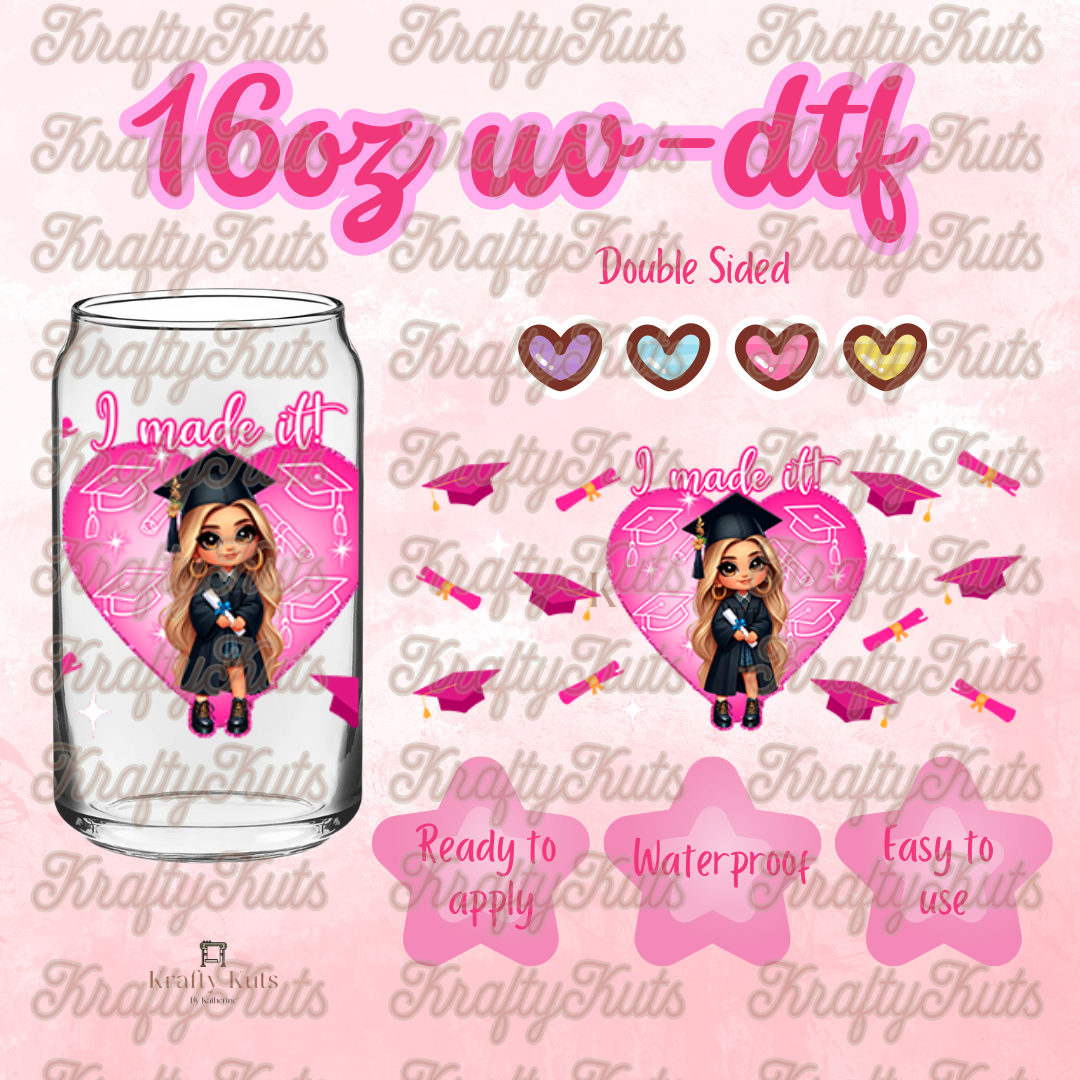 #357 UV-DTF 16oz Glass Wrap - Double Sided