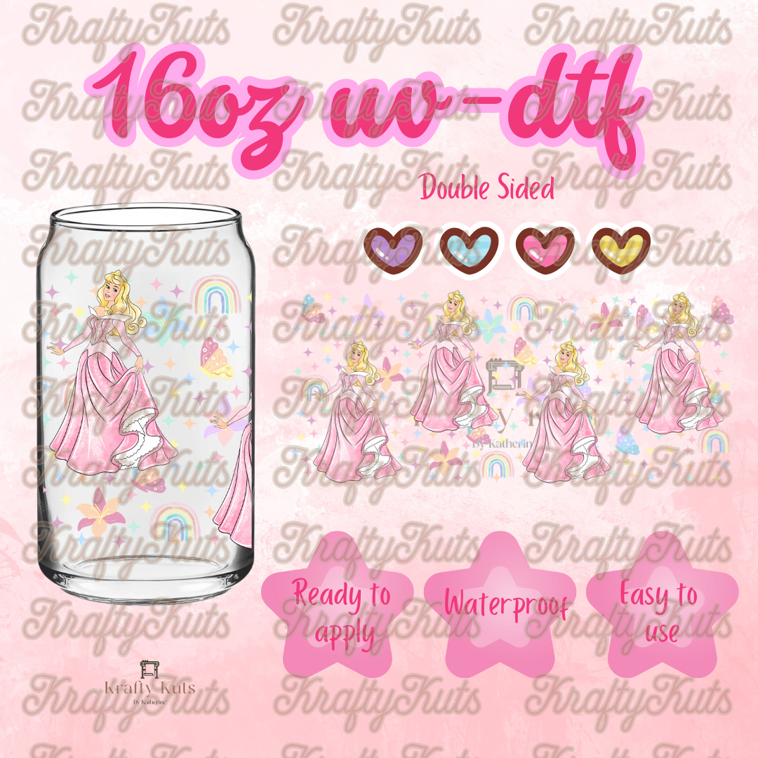 #346 UV-DTF 16oz Glass Wrap - Double Sided