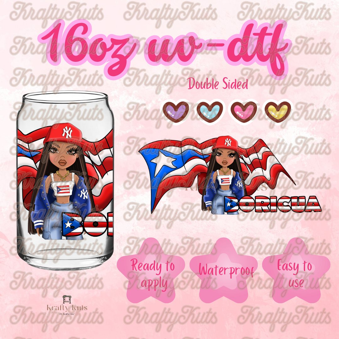 #192 UV-DTF 16oz Glass Wrap - Double Sided