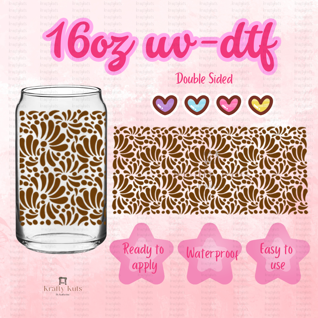 #081 UV-DTF 16oz Glass Can Wrap - Double Sided