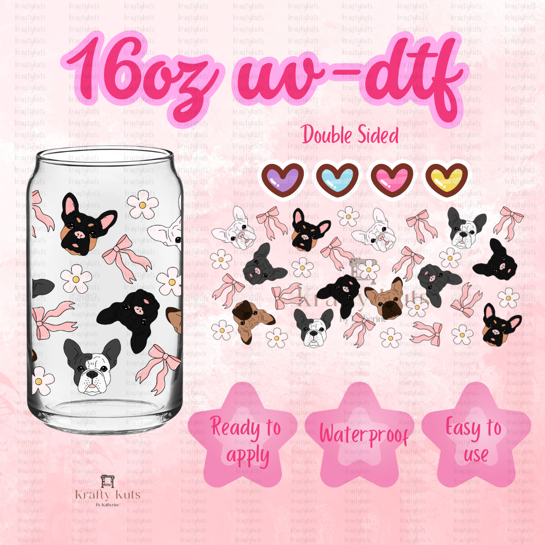 #130 UV-DTF 16oz Glass Can Wrap - Double Sided