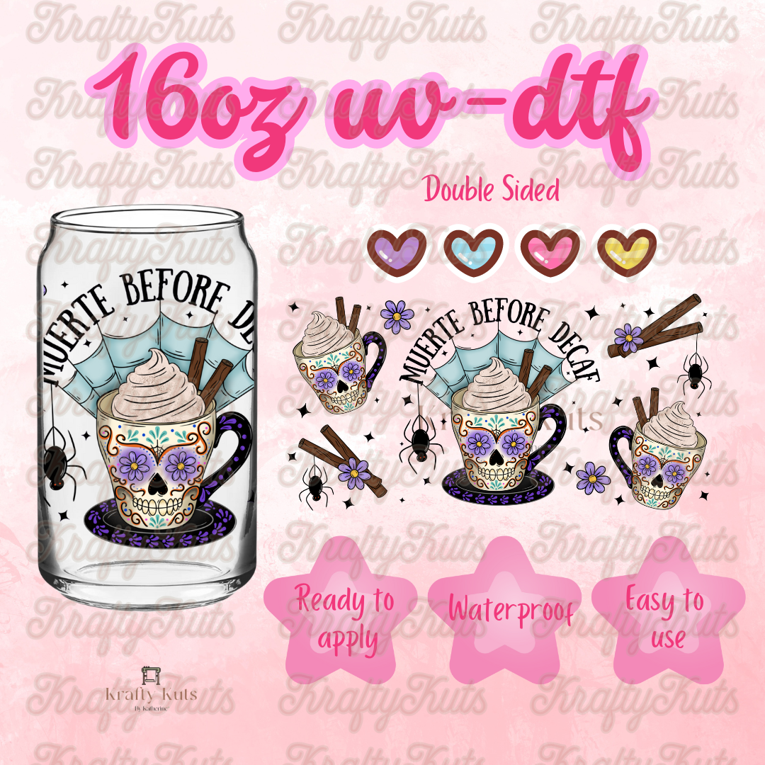 #402 UV-DTF 16oz Glass Can Wrap - Double Sided