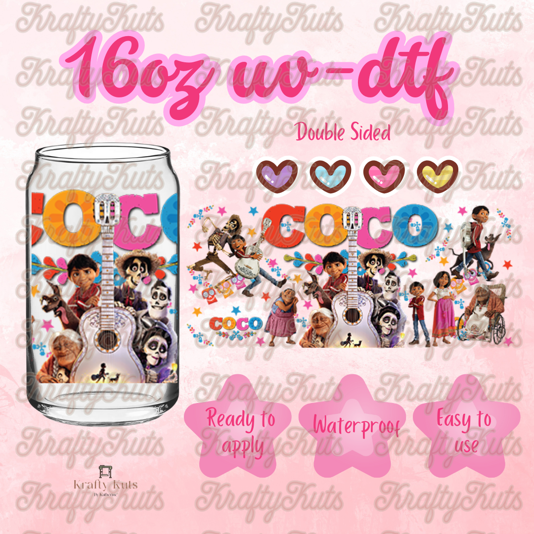 #217 UV-DTF 16oz Glass Wrap - Double Sided