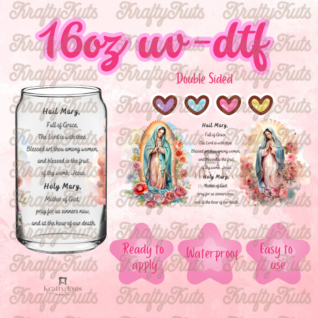 #218 UV-DTF 16oz Glass Wrap - Double Sided
