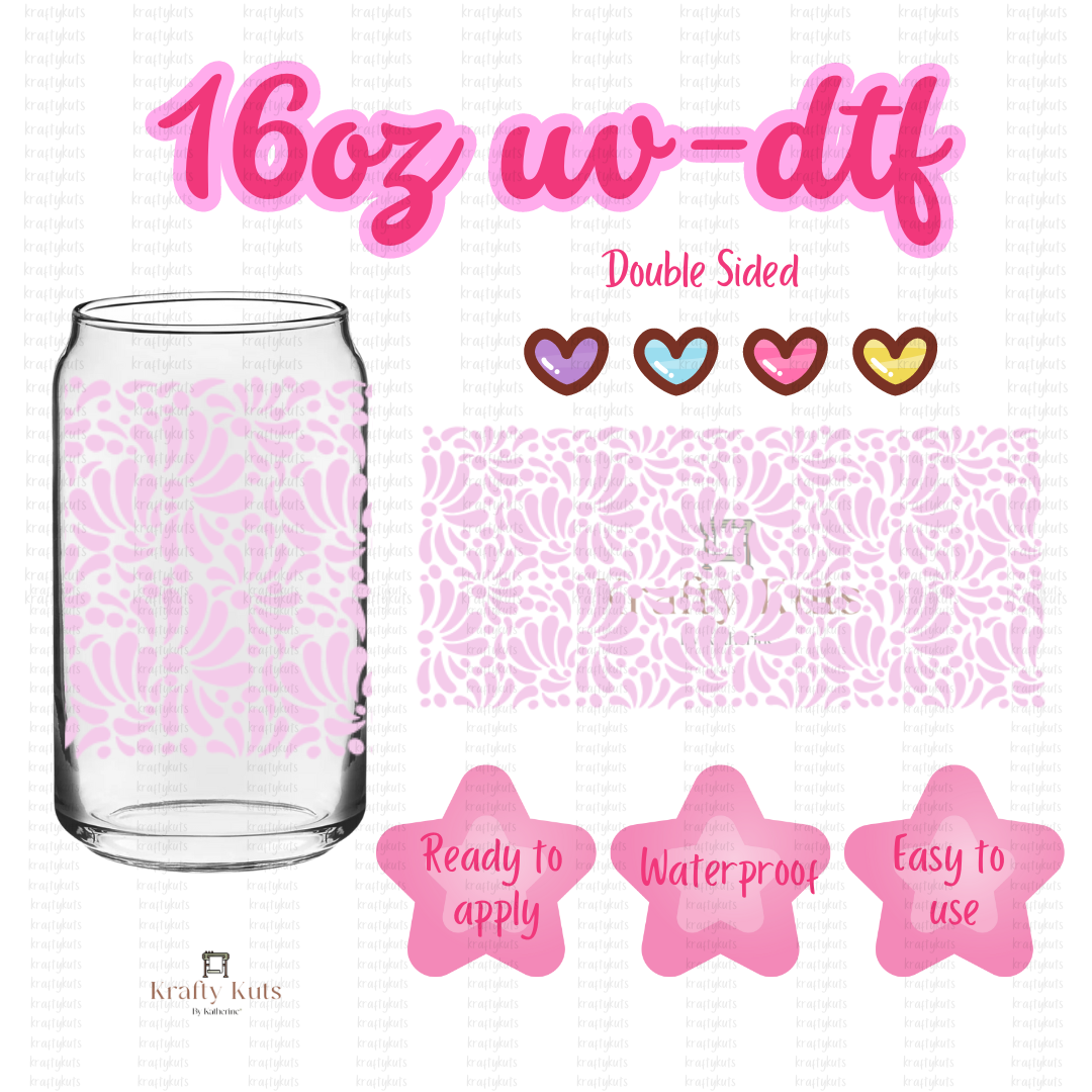 #080 UV-DTF 16oz Glass Can Wrap - Double Sided