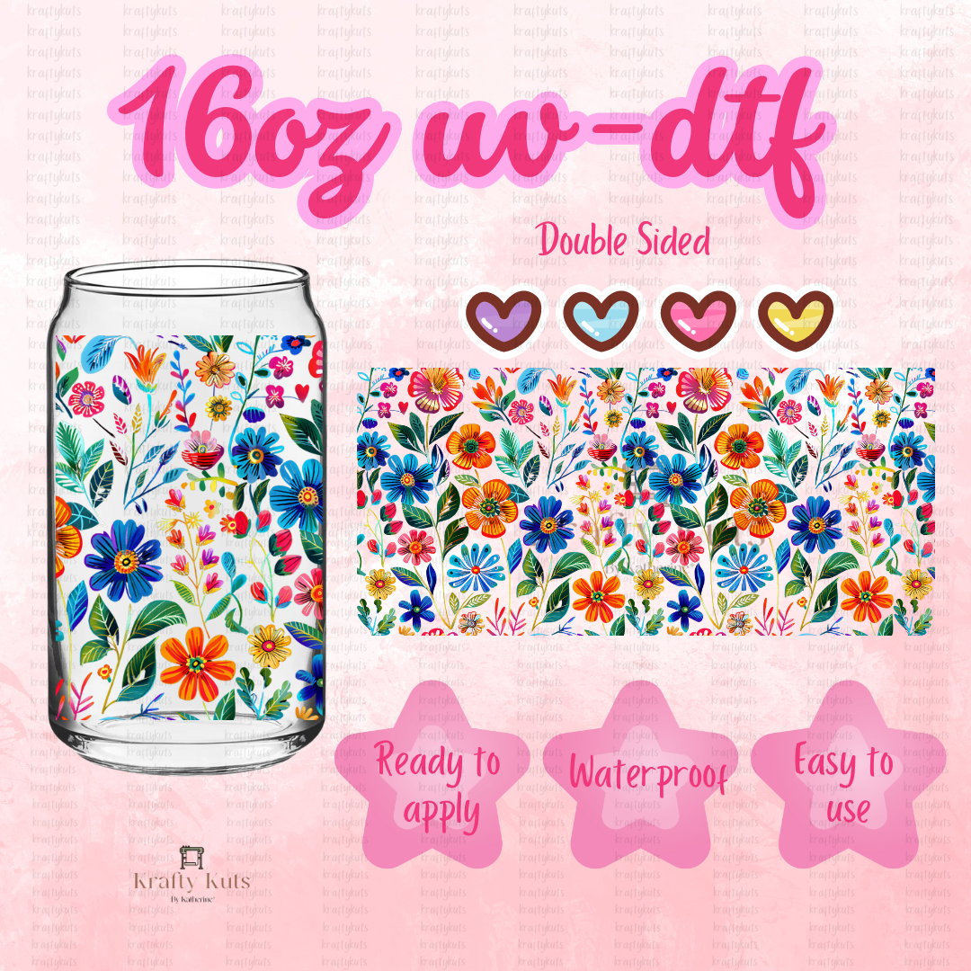 #071 - UV-DTF 16oz Glass Wrap - Double Sided