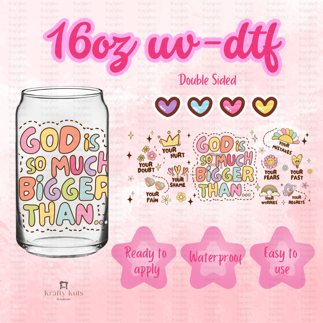 #093 UV-DTF 16oz Glass Can Wrap - Double Sided