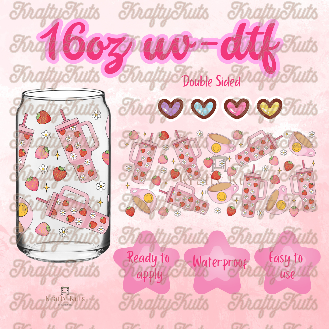 #355 UV-DTF 16oz Glass Wrap - Double Sided