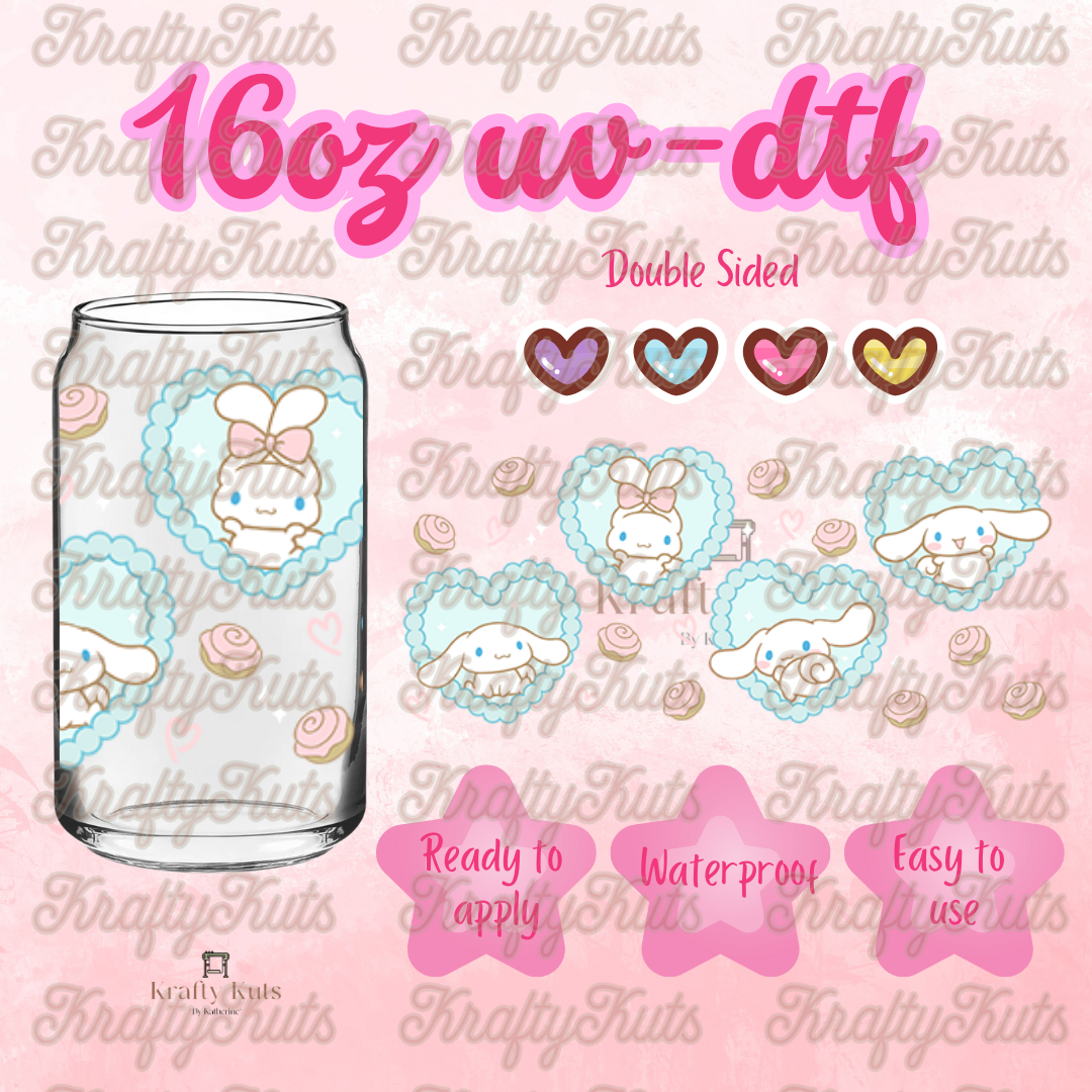 #224 UV-DTF 16oz Glass Wrap - Double Sided