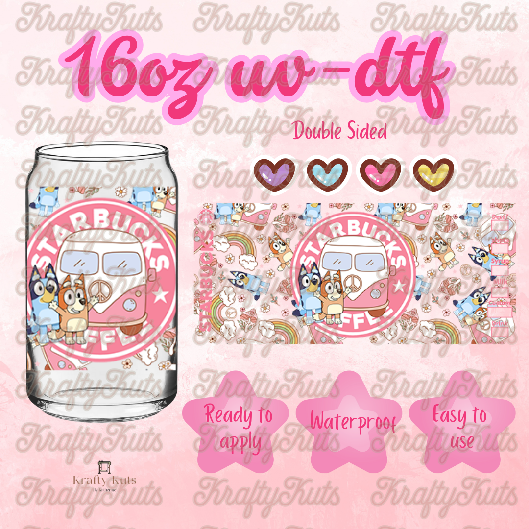 #226 UV-DTF 16oz Glass Wrap - Double Sided