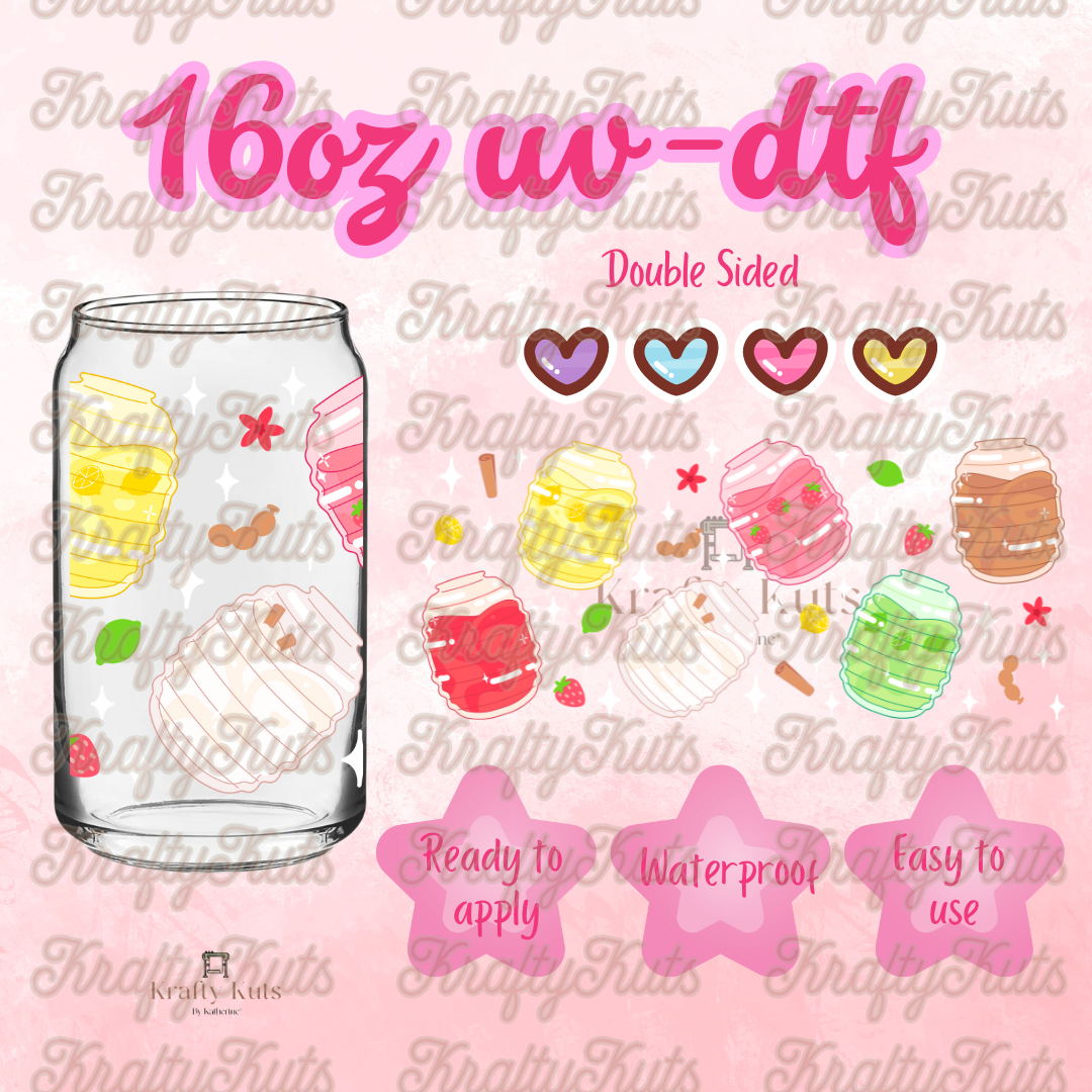 #153 UV-DTF 16oz Glass Wrap - Double Sided