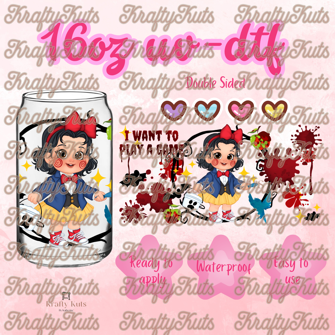 #382 UV-DTF 16oz Glass Wrap - Double Sided