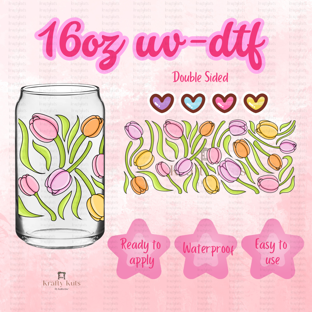 #138 UV-DTF 16oz Glass Can Wrap - Double Sided