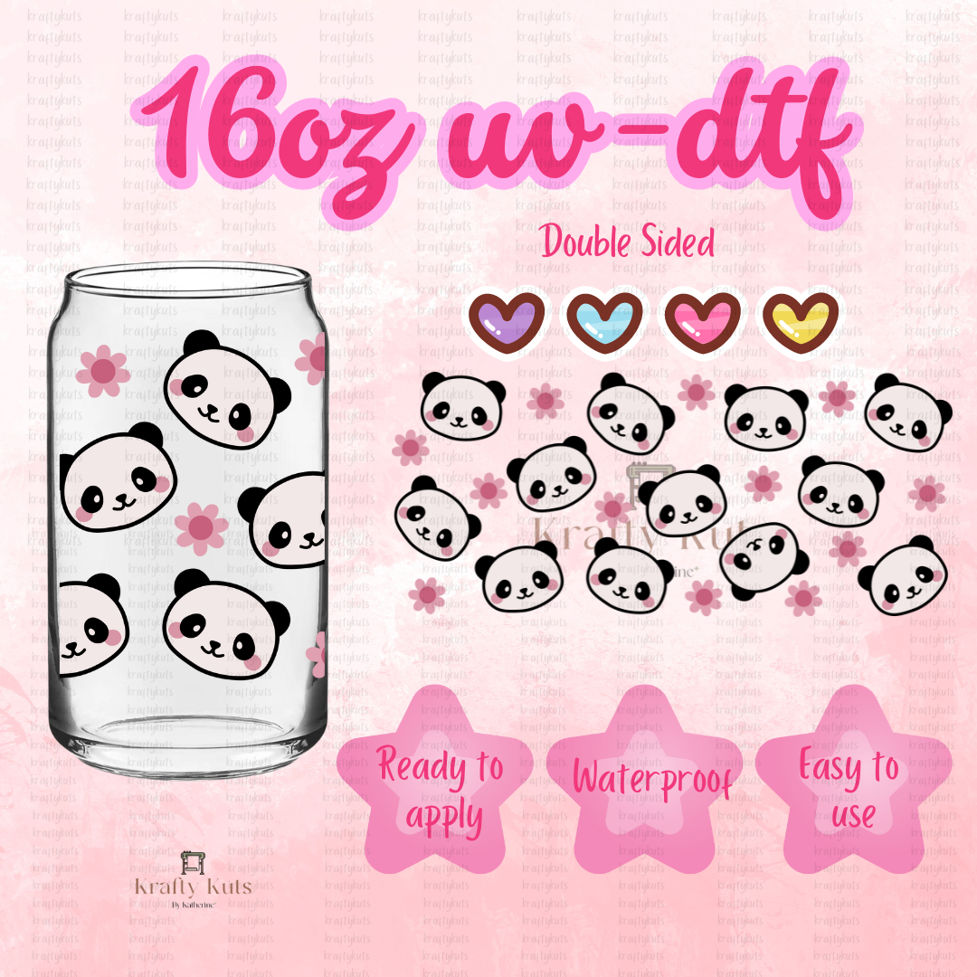 #043 UV-DTF 16oz Glass Can Wrap - Double Sided