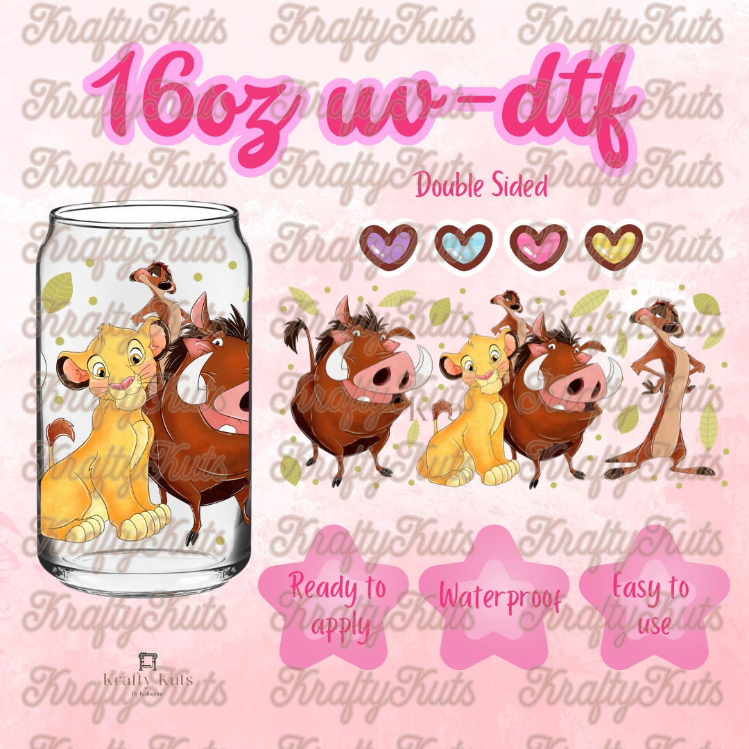 #353 UV-DTF 16oz Glass Wrap - Double Sided
