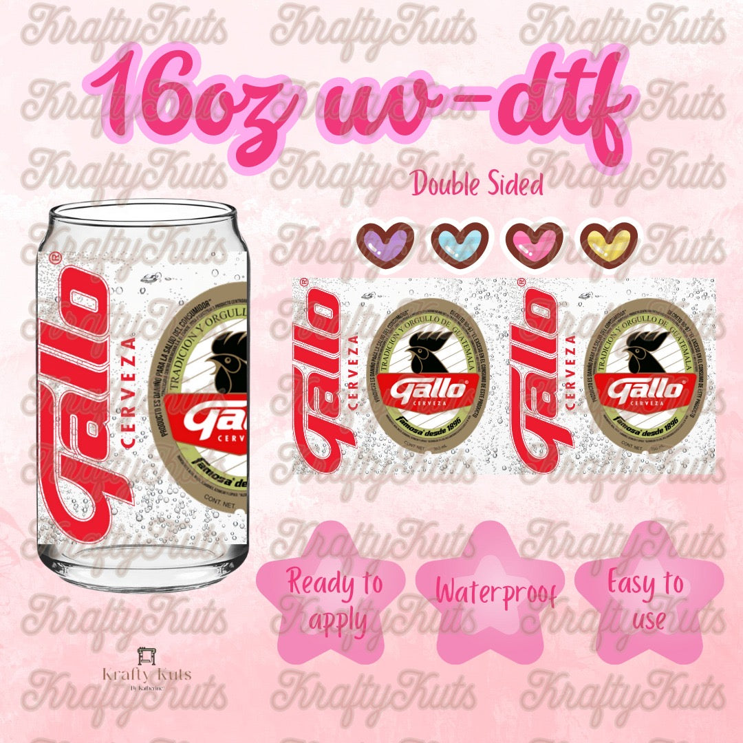 #191 UV-DTF 16oz Glass Wrap - Double Sided