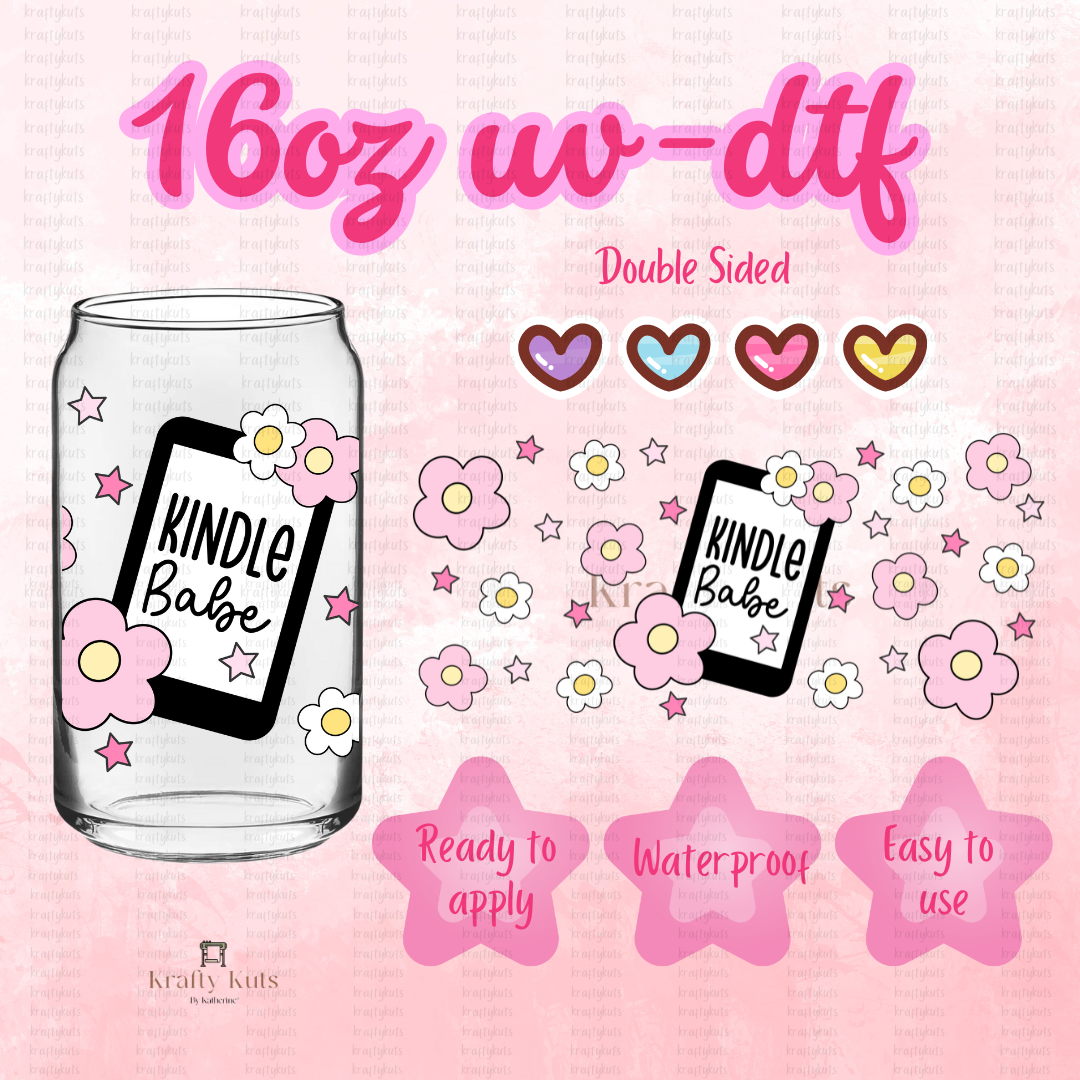 #134 UV-DTF 16oz Glass Can Wrap - Double Sided