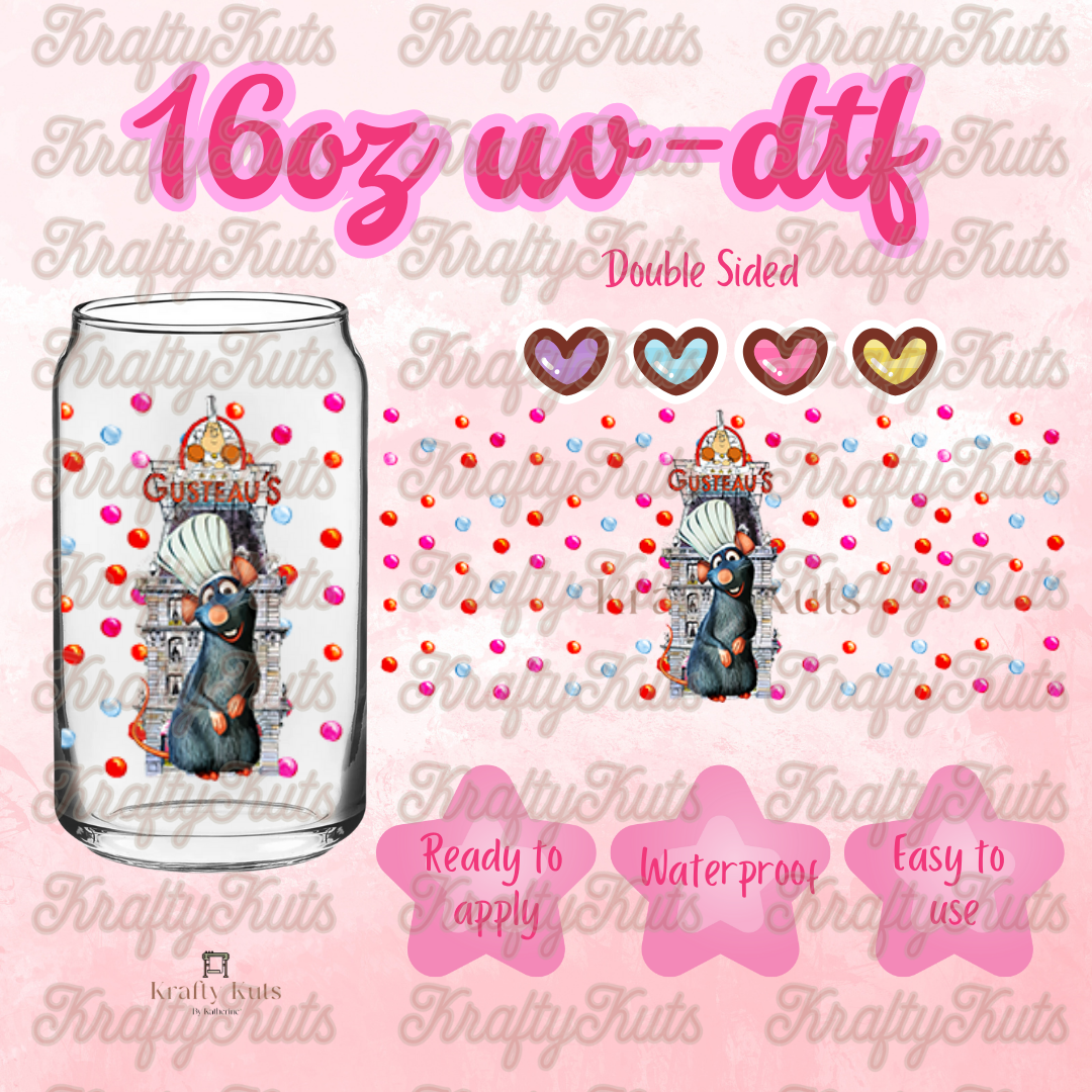 #205 UV-DTF 16oz Glass Wrap - Double Sided