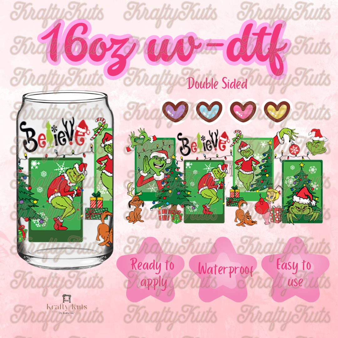 #476 UV-DTF 16oz Glass Wrap - Double Sided