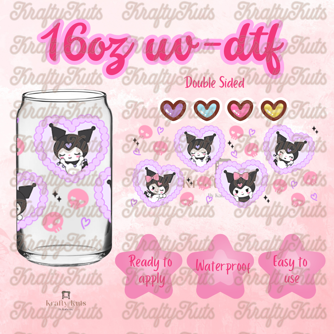 #207 UV-DTF 16oz Glass Wrap - Double Sided