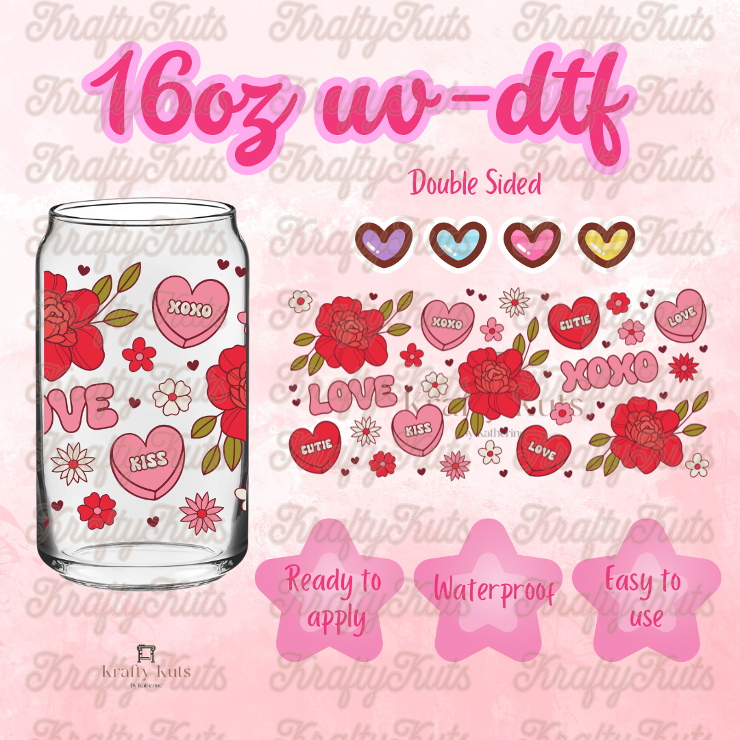 #143 UV-DTF 16oz Glass Can Wrap - Double Sided