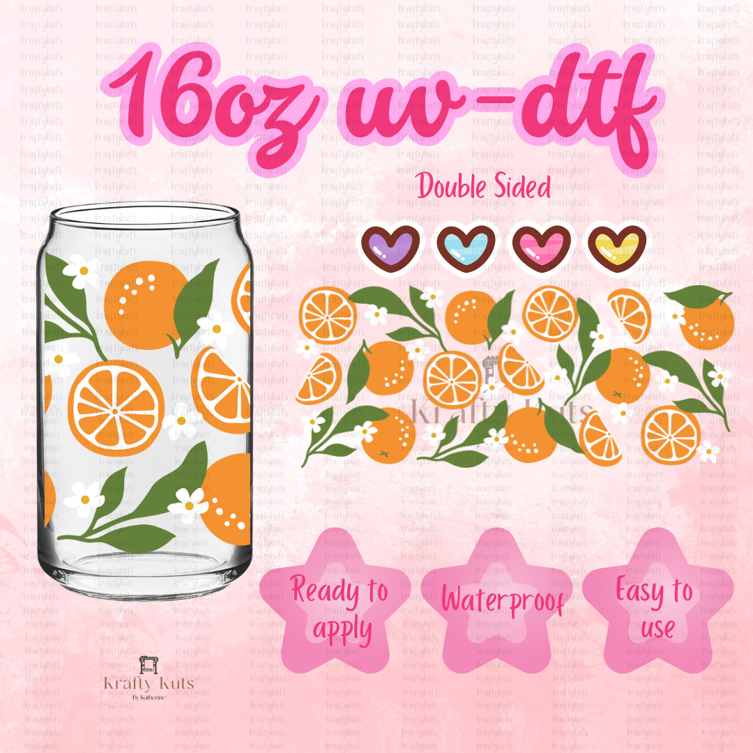 #090 UV-DTF 16oz Glass Can Wrap - Double Sided
